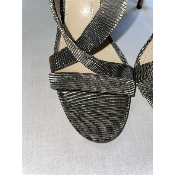 Imagine Vince Camuto Women’s Stiletto Heels Size 6.5 M Pewter Metallic Zip Back - Picture 8 of 12